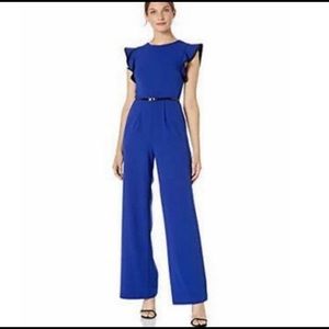 NWT Calvin Klein Ruffle Sleeved Jumpsuit sz 8